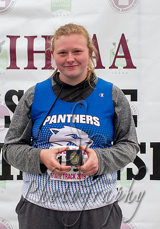 1A Girls Shot Put Champion Brittany Conrad Carey