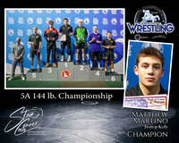 5A Wrestling Memory Mate Matthew Martino 144 Champion