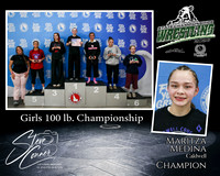 Girls 100lb Champion - Maritza Medina - Caldwell.