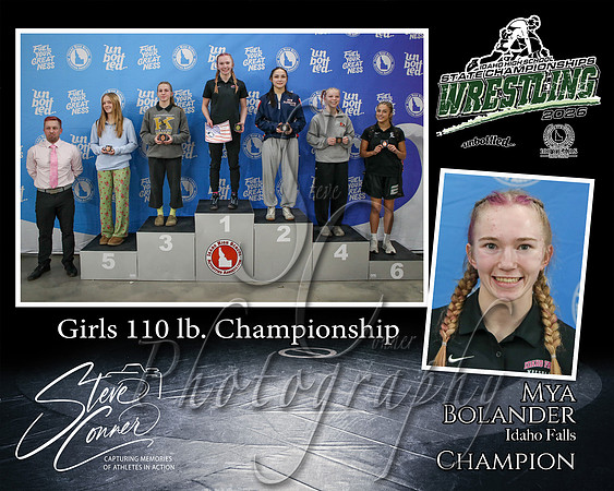Girls 110lb Champion - Mya Bolander - Idaho Falls