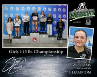 Girls 115lb Champion - Kinzie Williams - American Falls