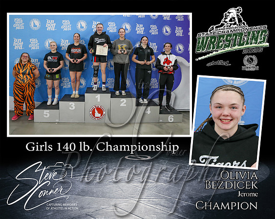 Girls 140lb Champion - Olivia Bezdicek - Jerome