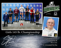 Girls 145lb Champion - Samantha Harper - Bear Lake