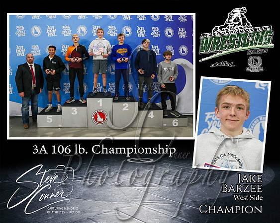 3A 106lb Champion - Jake Barzee - West Side