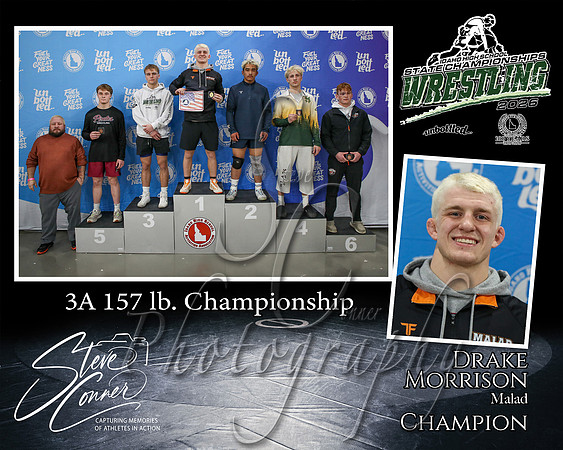 3A 157lb Champion Drake Morrison - Malad
