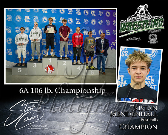 6A 106lb Champion - Tristan Mendenhall - Post Falls.