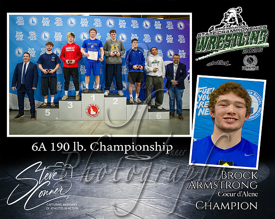 6A 190lb Champion - Brock Armstrong - Coeur d'Alene.