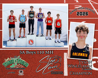 2026 5A Boys State 110 MH Champion - Tyson Winlelman - Columbia