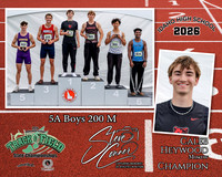 2026 5A Boys State 200 M Champion - Caleb Heywood