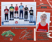 2026 5A Boys State Javelin Champion - Hayden Peterson - Sandpoint