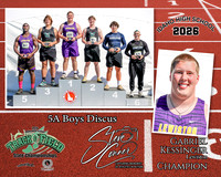 2026 5A Boys State Discus Champion - Gabriel Kessinger - Lewiston