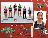 2026 5A Girls 200 M Champion - Jasmine Carr - Moscow