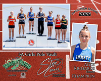 2026 5A Girls Pole Vault Champion - Addi Richards - Emmett