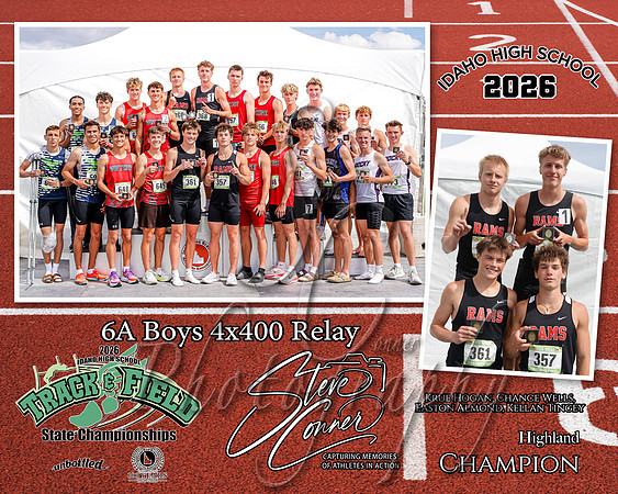 2026 6A Boys State 4x400 Relay Champions - Highland