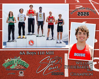 2026 6A Boys State 110 MH Champion - William Studebaker II - Boise