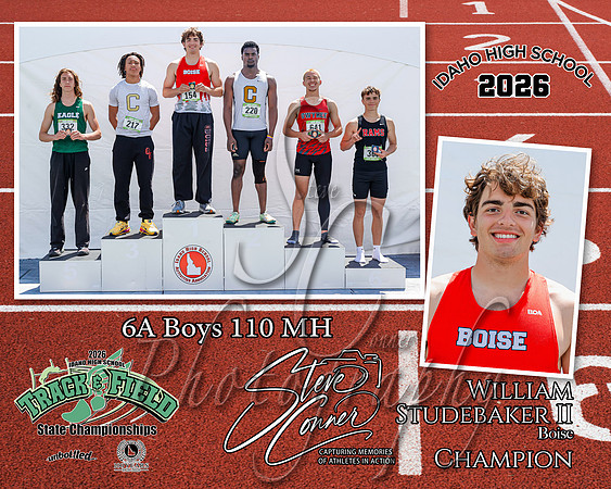 2026 6A Boys State 110 MH Champion - William Studebaker II - Boise