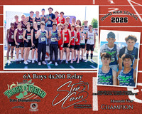 2026 6A Boys State 4x200 Relay Champions - Mountain View