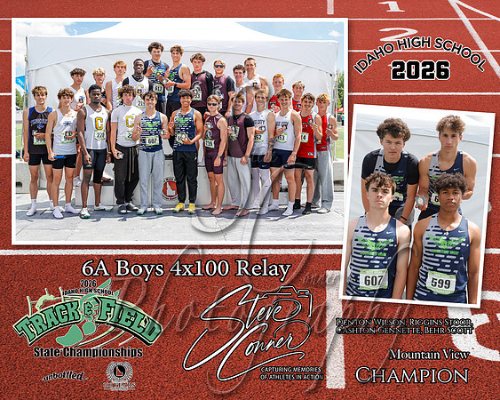 2026 6A Boys State 4x100 Relay Champions - Mountain View