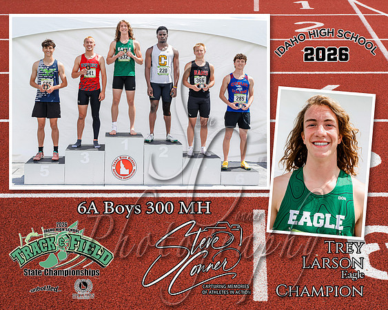 2026 6A Boys State 300 MH Champion - Trey Larson - Eagle