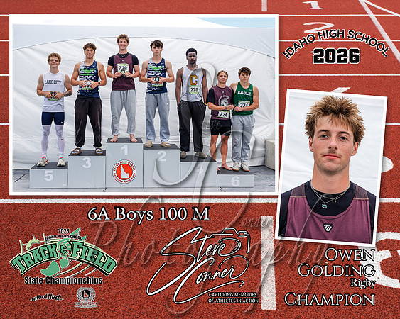2026 6A Boys State 100 M Champion - Owen Golding - Rigby