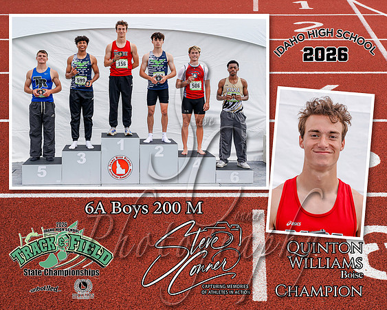 2026 6A Boys State 200 M Champion - Quinton Williams  - Boise