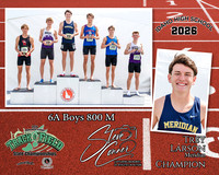 2026 6A Boys State 800 M Champion - Trey Larson - Meridian