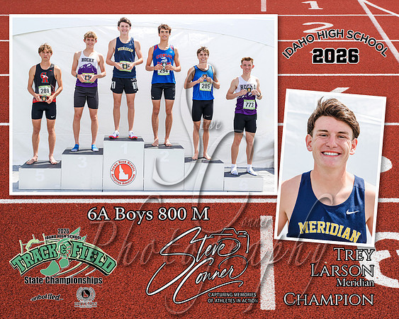 2026 6A Boys State 800 M Champion - Trey Larson - Meridian