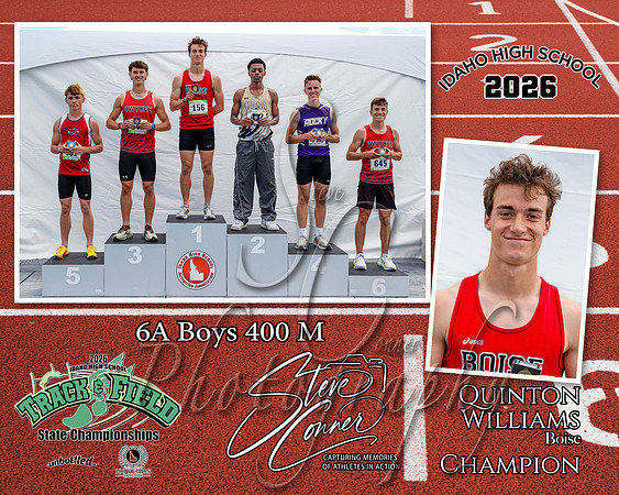 2026 6A Boys State 400 M Champion - Quinton Williams - Boise