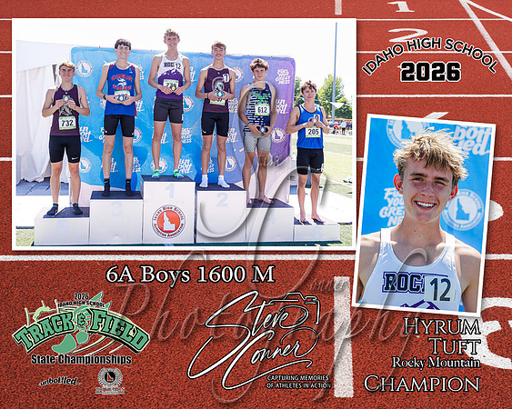2026 6A Boys State 1600 M Champion - Hyrum Tuft - Rocky Mountain