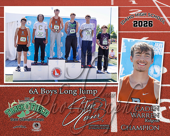 2026 6A Boys State Long Jump Champion - Caden Warren  - Ridgvue