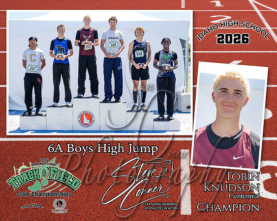 2026 6A Boys State High Jump Champion - Tobin Knudson  - Centennial