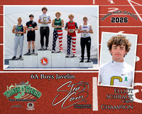 2026 6A Boys State Javelin Champion - Elliot Schrack - Capital