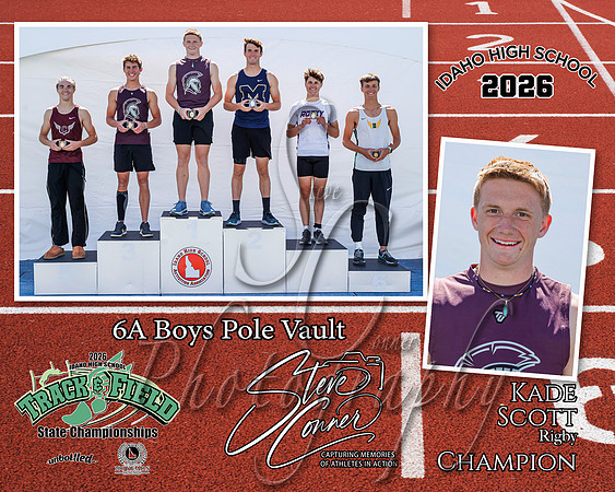 2026 6A Boys State Pole Vault Champion - Kade Scott - Rigby