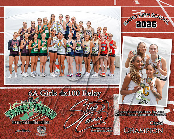 2026 6A Girls 4x100 Relay Champions - Captial