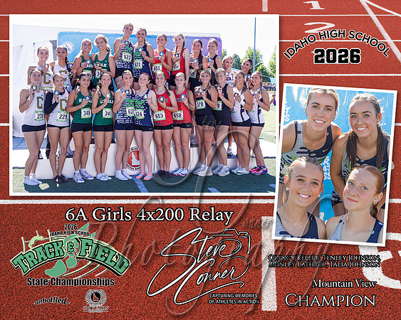 2026 6A Girls State 4x200 Relay Champions - Mountian View