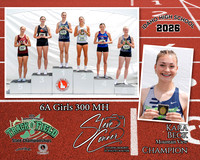 2026 6A Girls State 300 MH Champion - Kara Beck - Mountain View