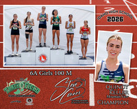 2026 6A Girls State 100 M Champion - Quincy Keller - Mountain View