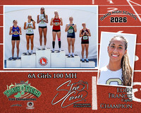 2026 6A Girls State 100 MH Champion - Eden Francis - Capital