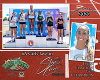 2026 6A Girls State Javelin Champion - Eden Francis - Capital