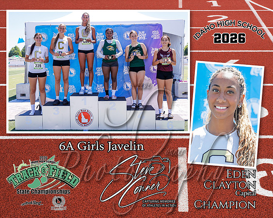 2026 6A Girls State Javelin Champion - Eden Francis - Capital