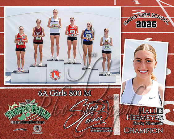 2026 6A Girls State 800 Champion - Hallie Heemeyer - Rocky Mountain