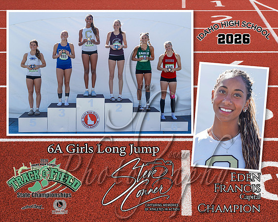2026 6A Girls State Long Jump Champion - Eden Francis - Captial