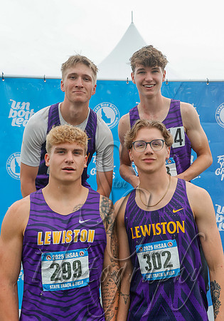 5A Boys 4x200 Relay Champions - Lewiston