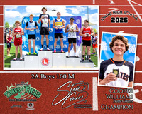 2026 2A Boys State 100 M Champion - Cooper Williams - Butte County