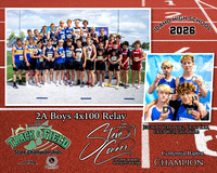 2026 2A Boys 4x100 Relay Champions - Centennial Baptist