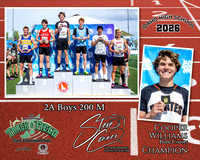 2026 2A Boys State 200 M Champion - Cooper Williams  - Butte County