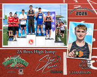2026 2A Boys State High Jump Champion - Kolt Koepp - Kendrick