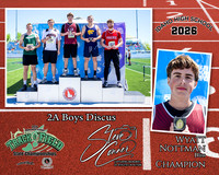 2026 2A Boys State Discus Champion - Wyatt Nottman - Bliss