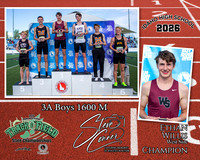 2026 3A Boys State 1600 M Champion - Ethan Willis - West Side