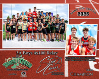 2026 3A Boys 4x100 Relay Champions - Melba